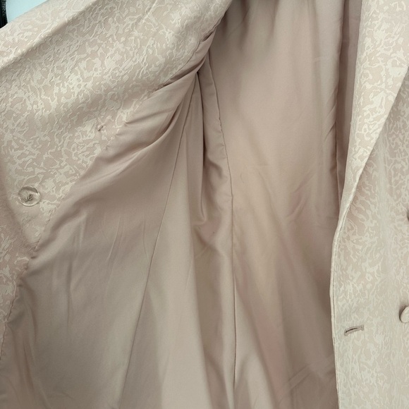 House Of Harlow 1960 Blush Pink Jacquard Double Breasted Blazer Jacket XS - Picture 3 of 5